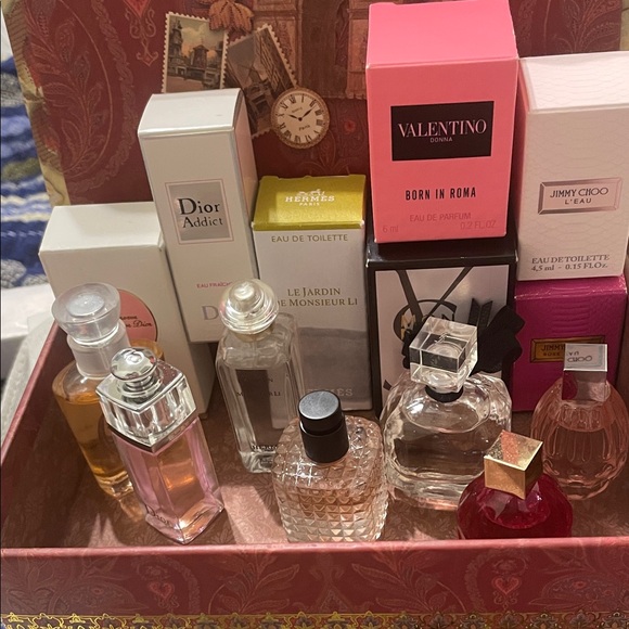 Hermes, Choo, Valentino YSL, Dior Dabber Perfume 8 piece Collection in Box - Picture 2 of 3